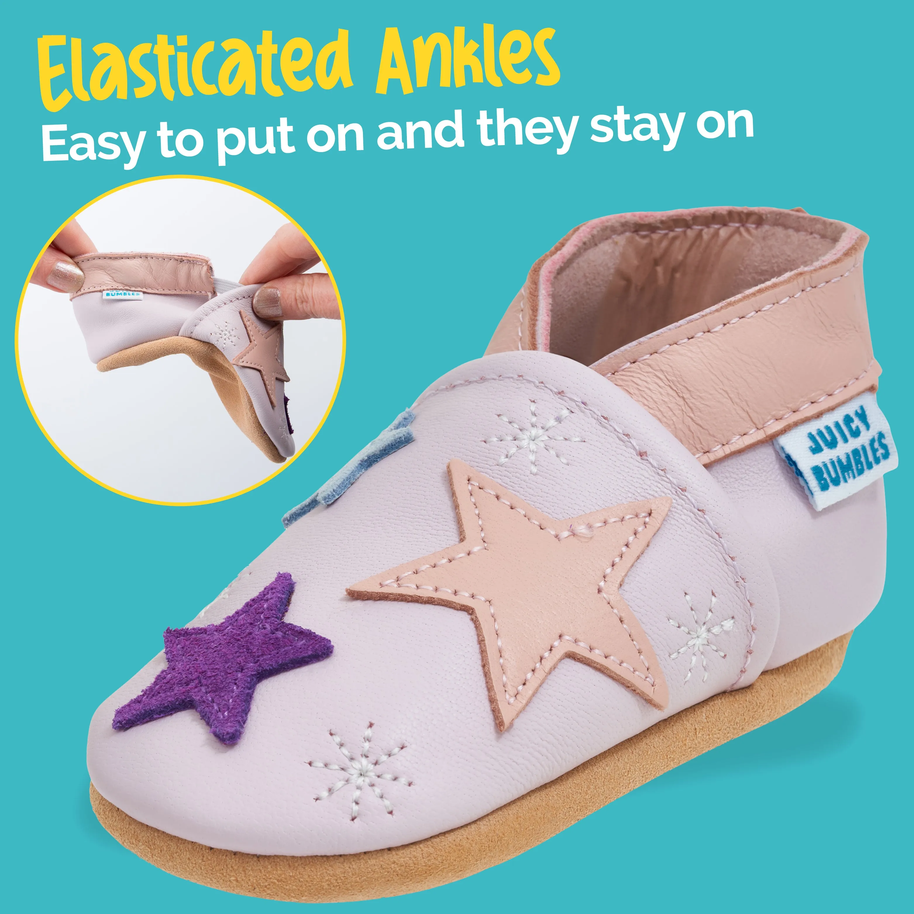 Baby Shoes Purple Stars