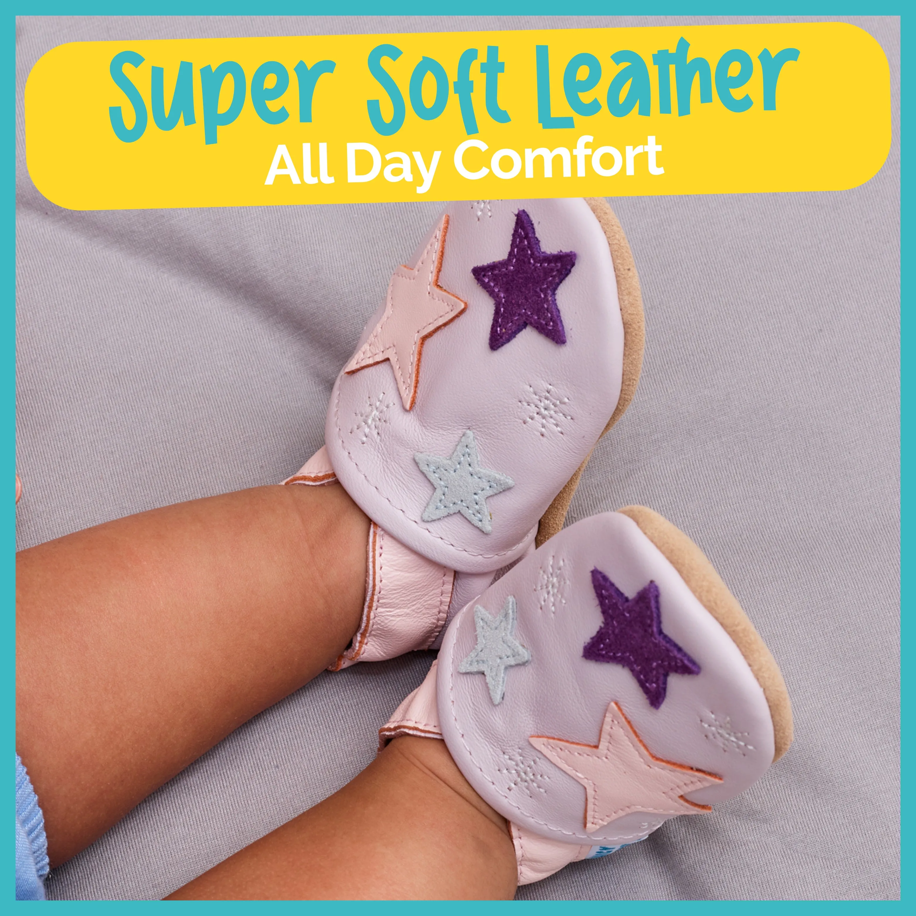 Baby Shoes Purple Stars