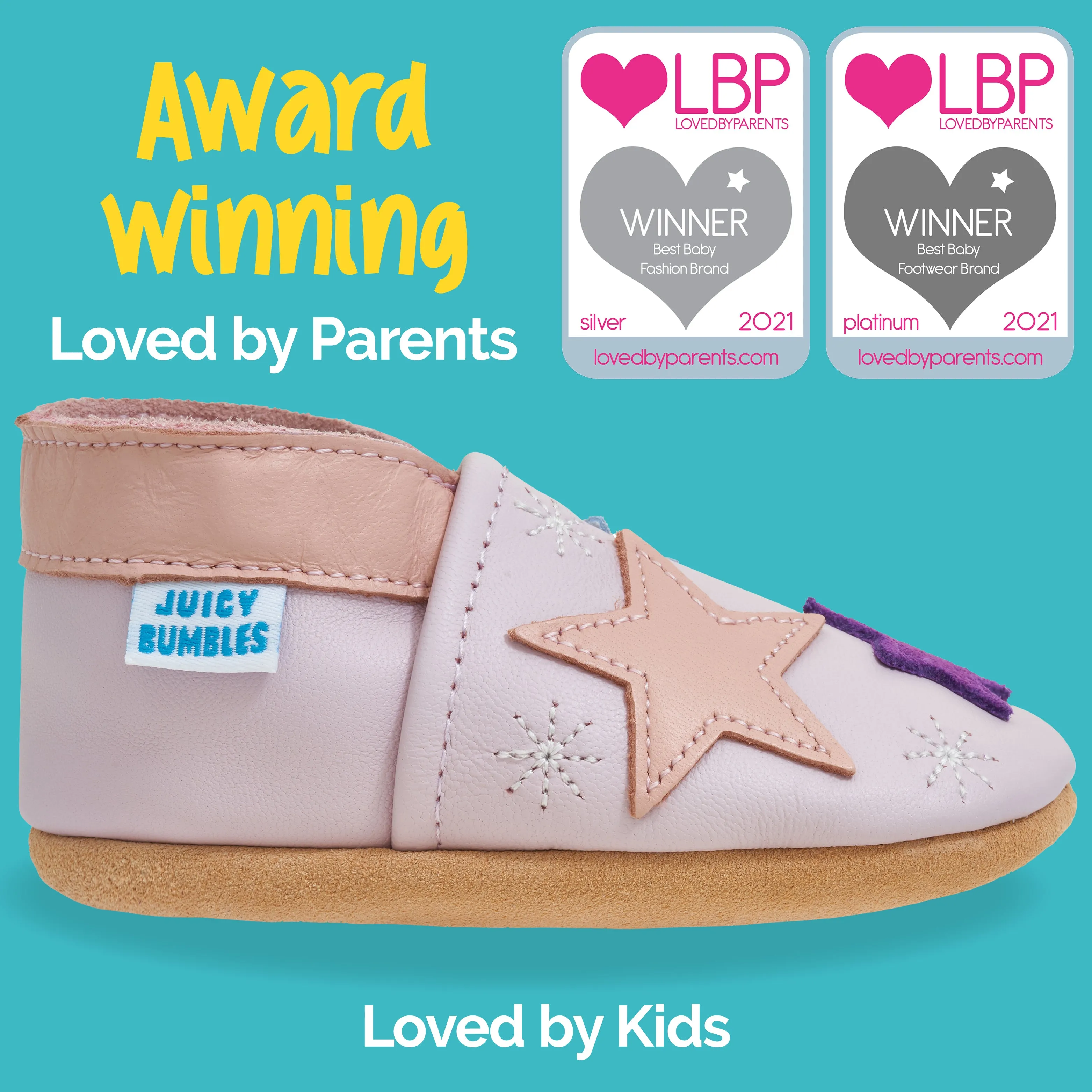 Baby Shoes Purple Stars