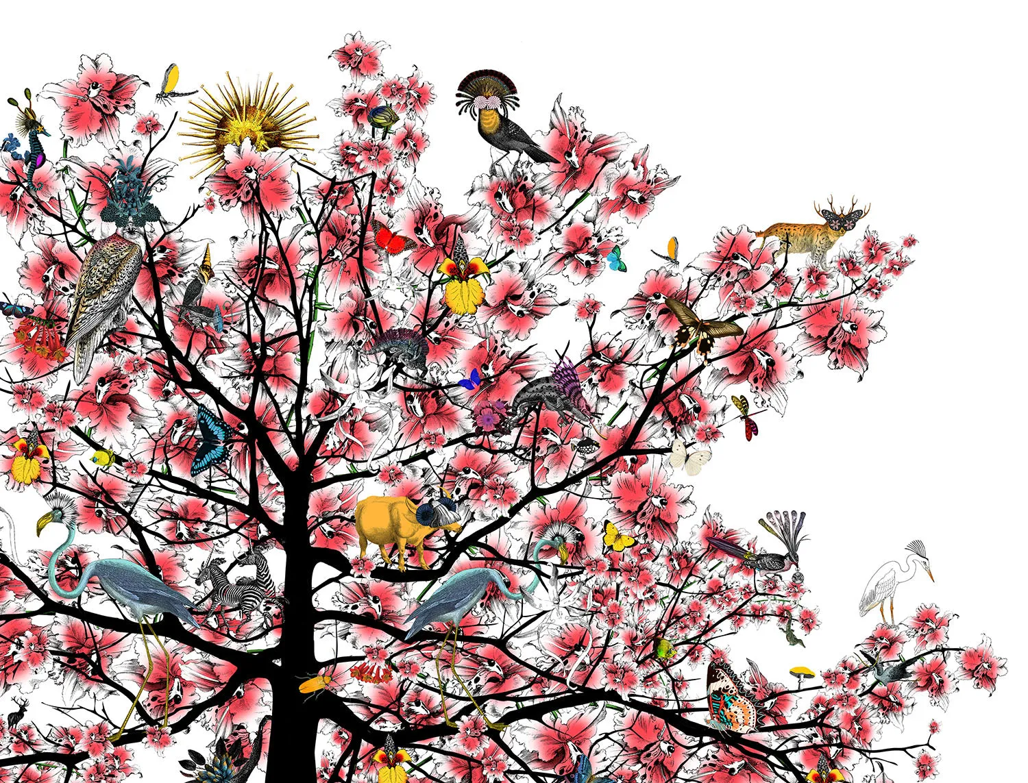 Bleika Sakura Candy Floss Tree - Art Print