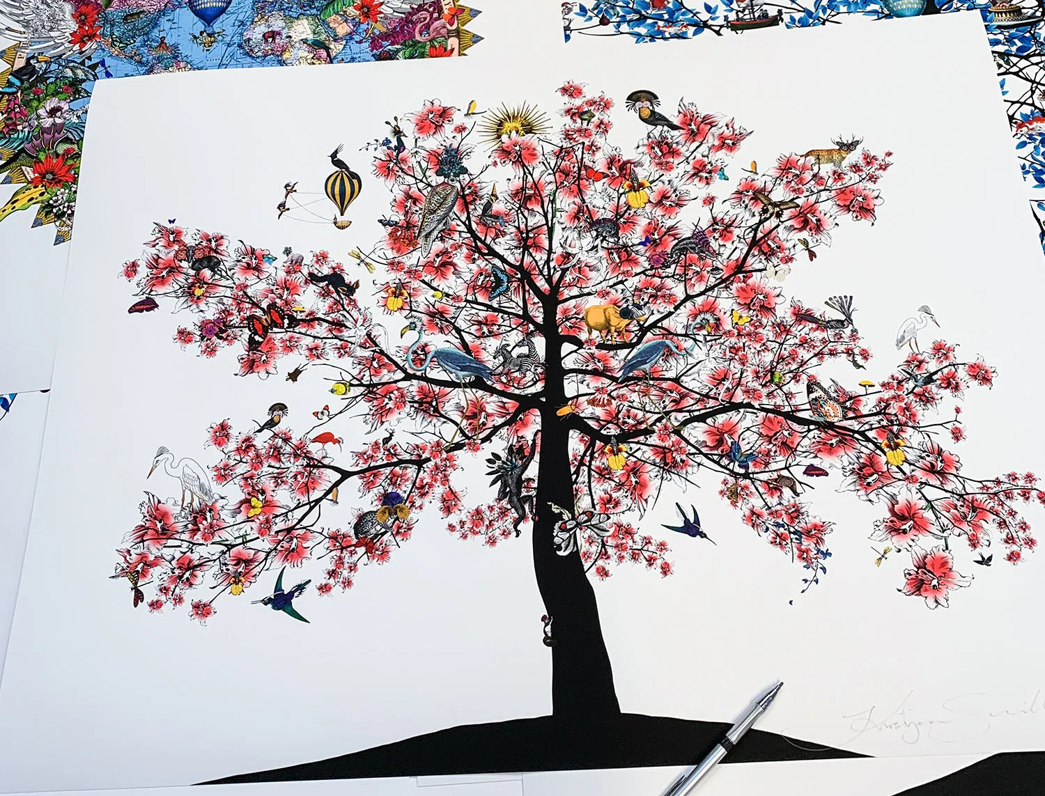 Bleika Sakura Candy Floss Tree - Art Print