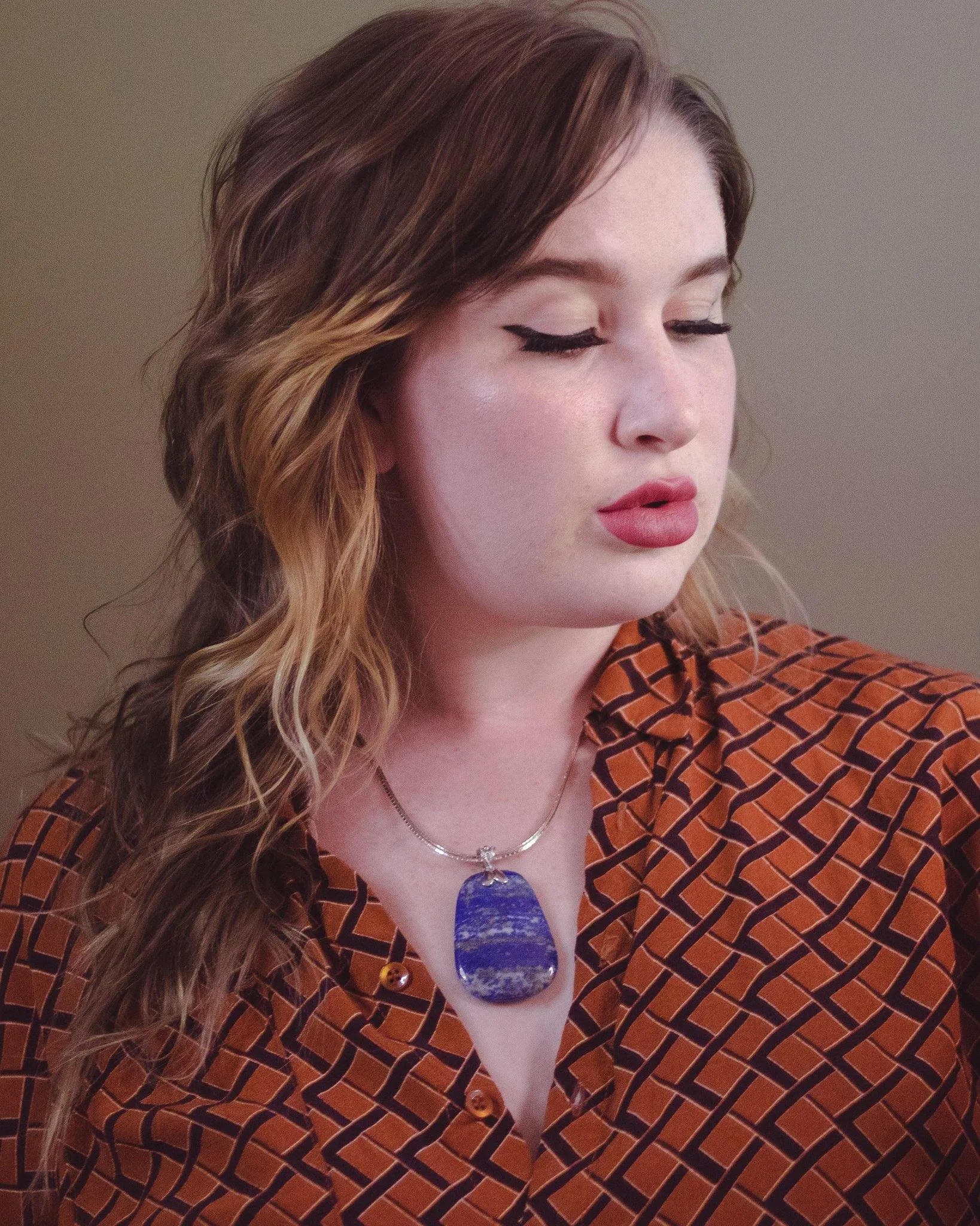 Bohemian Chic Sodalite Statement Pendant set in Sterling Silver