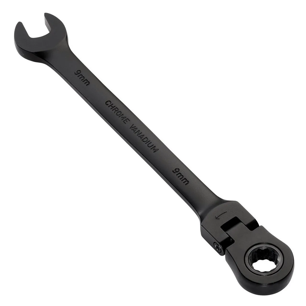 Draper Expert HI-TORQ® Metric Flexible Head Ratchet Combination Spanner, 9mm, Black
