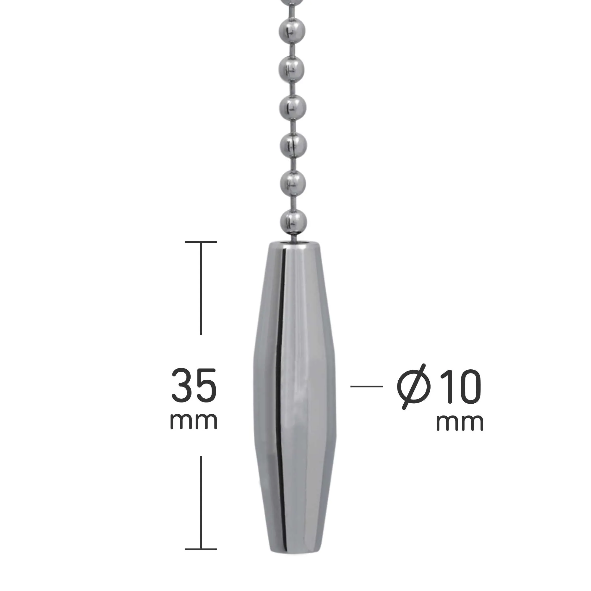 ElekTek Light Pull Chain Double Taper With 80cm Matching Chain
