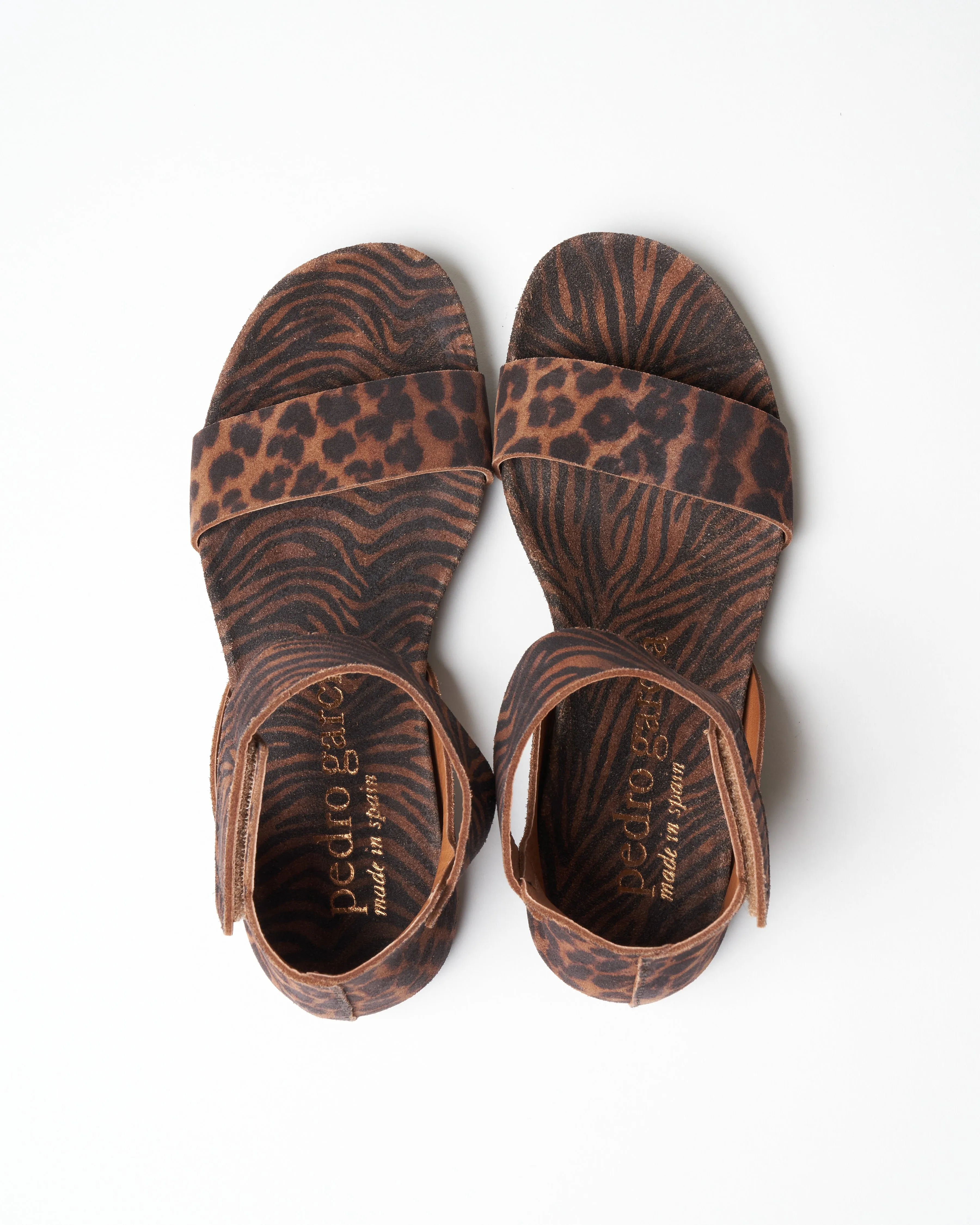 jalila sandal - hazelnut leopard/zebra castoro