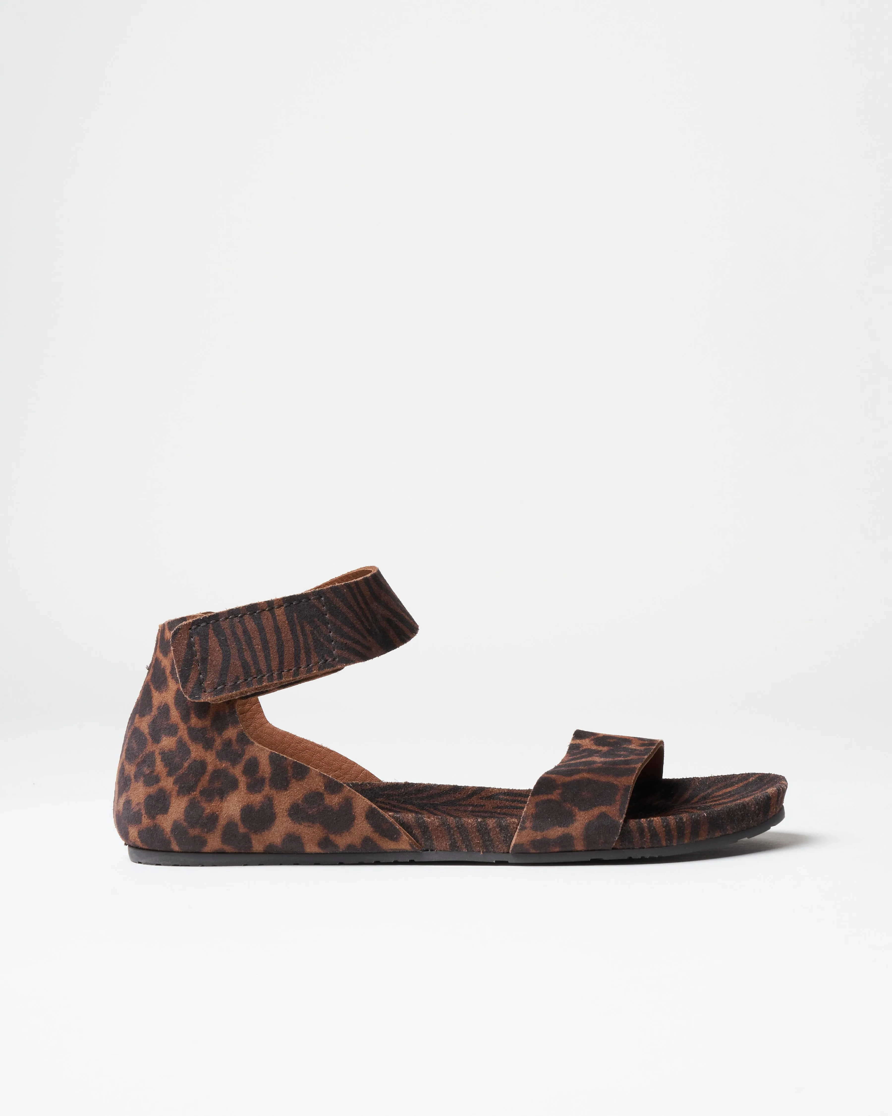 jalila sandal - hazelnut leopard/zebra castoro