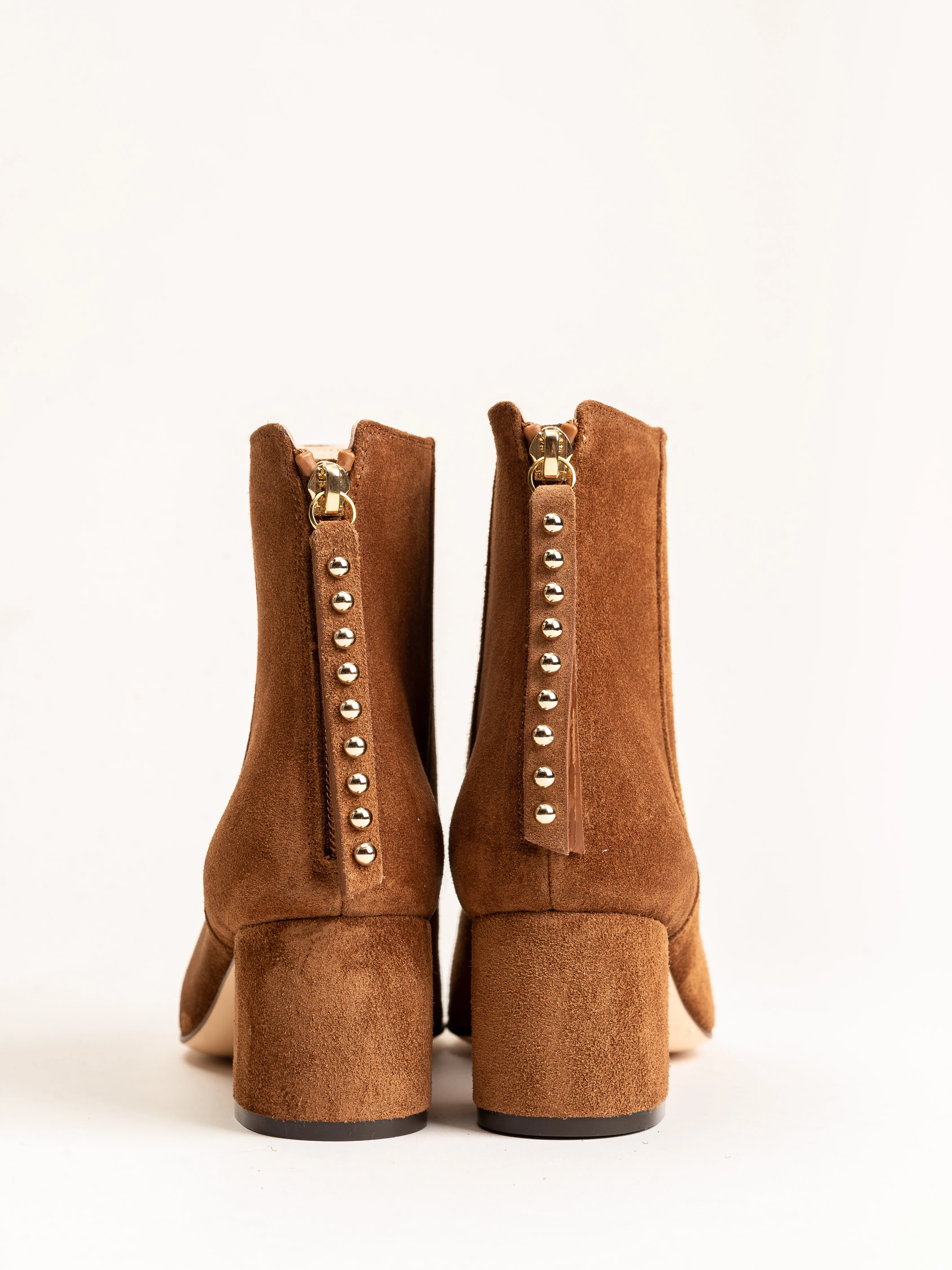 low boot - cognac suede