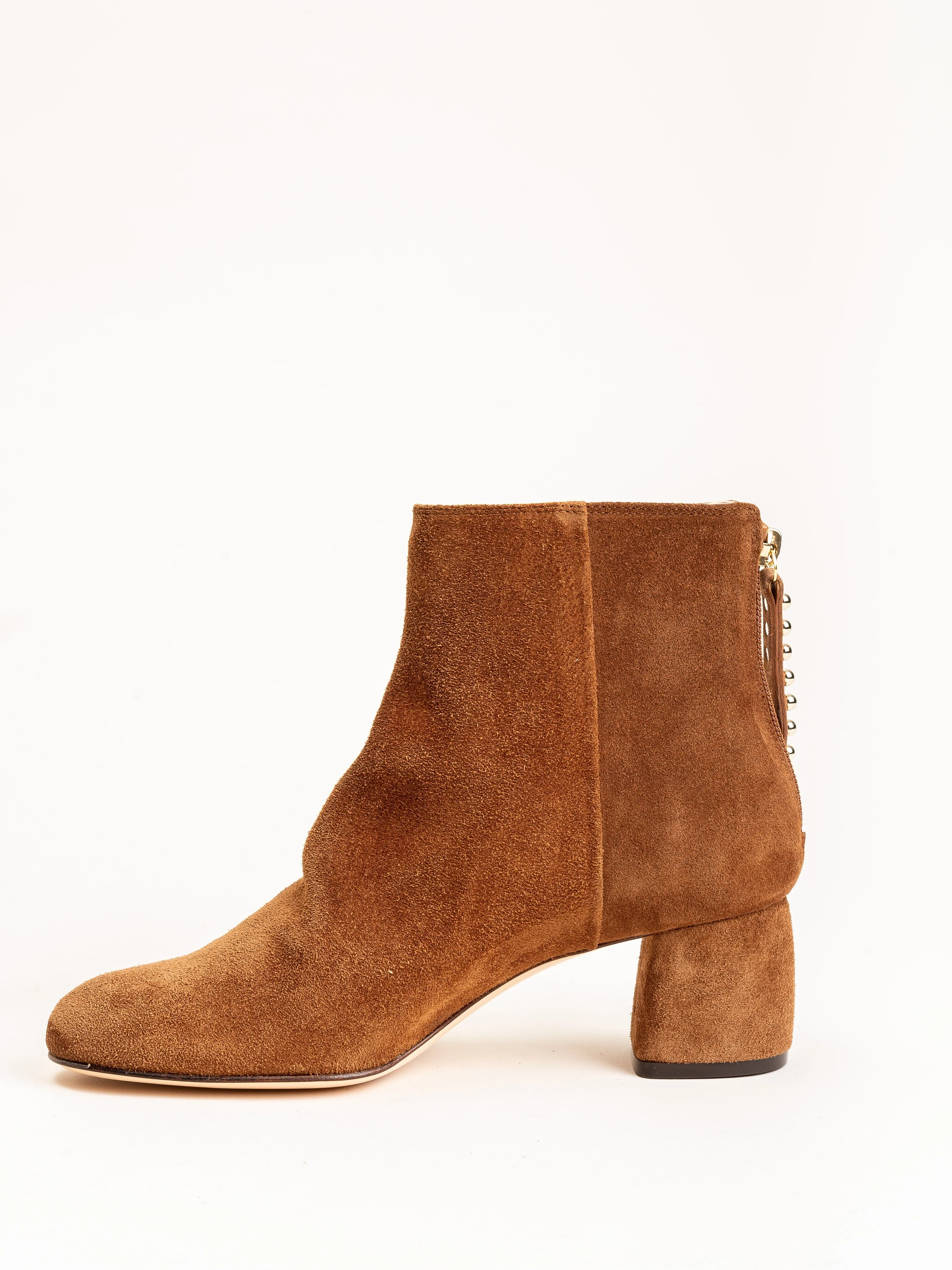 low boot - cognac suede