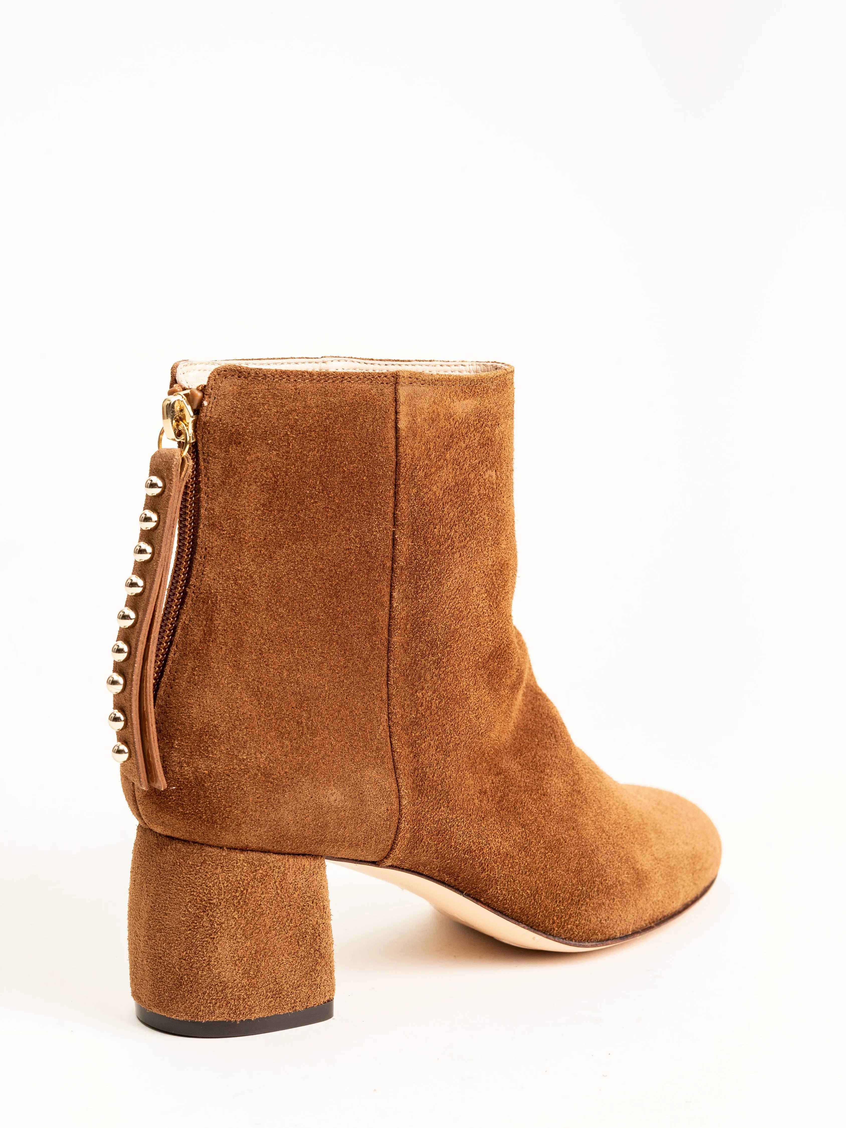 low boot - cognac suede