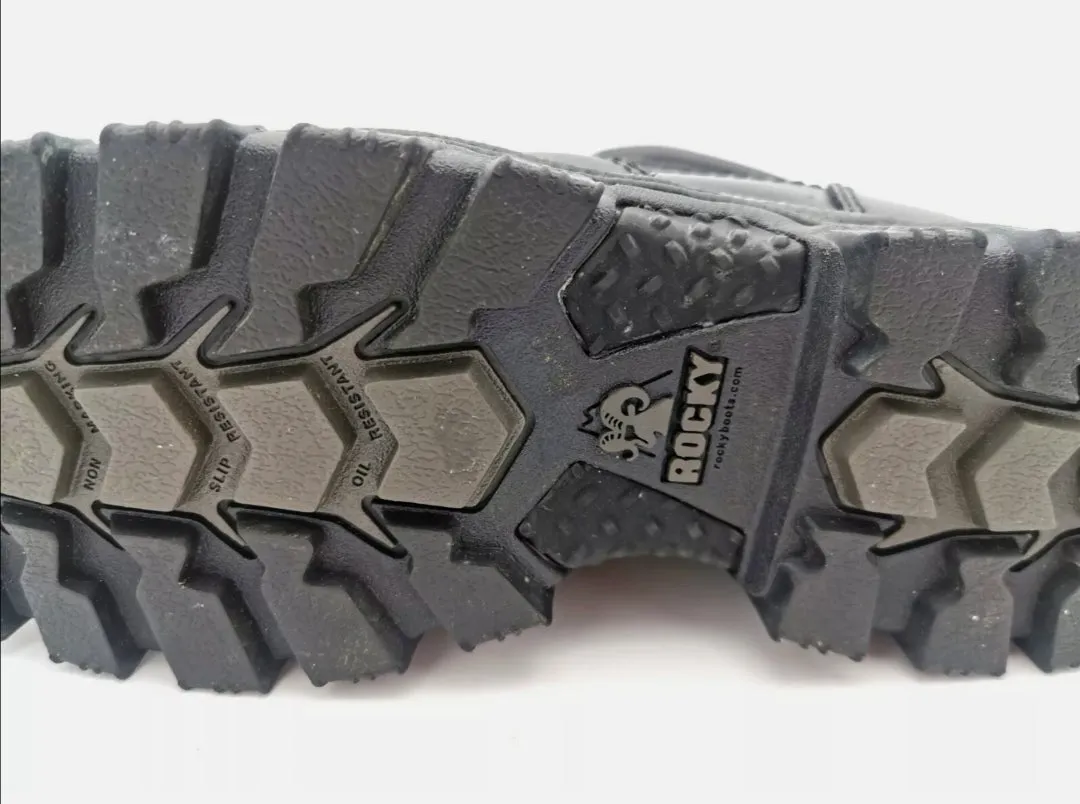 MENS or BOYS SIZE 5W - ROCKY, Waterproof Tactical / Hiking Boots, Black NWOT B19