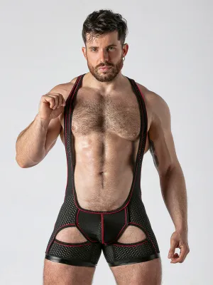 Mesh Cutout Singlet with Back Zip
