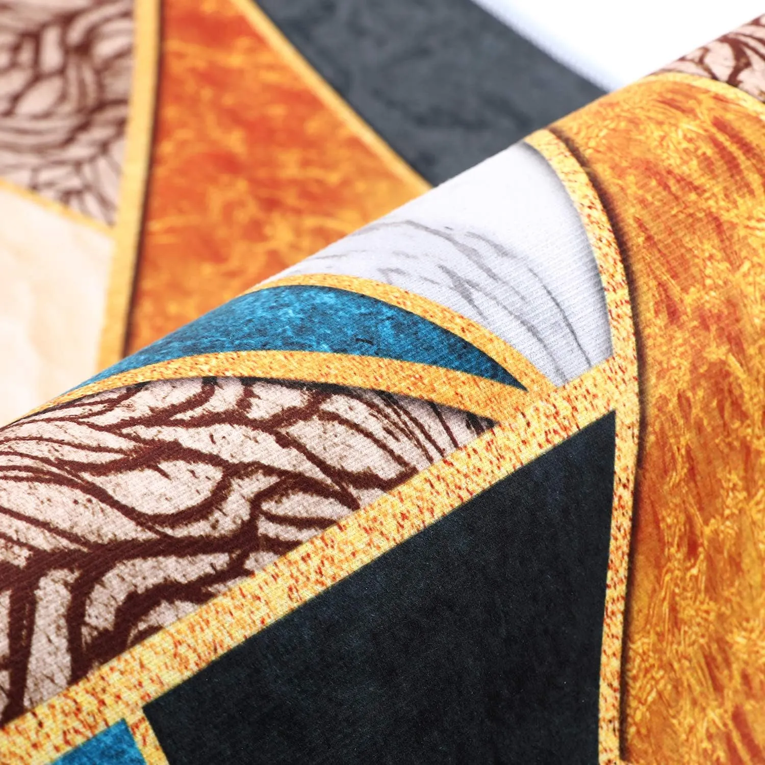 NEW Runner Rug for Hallway Area Rug Home Decor Carpet 2' x 4' Digital Printing with Non-Skid PVC Bottom for Kitchen Hallway Living Room Multi Gold/Teal