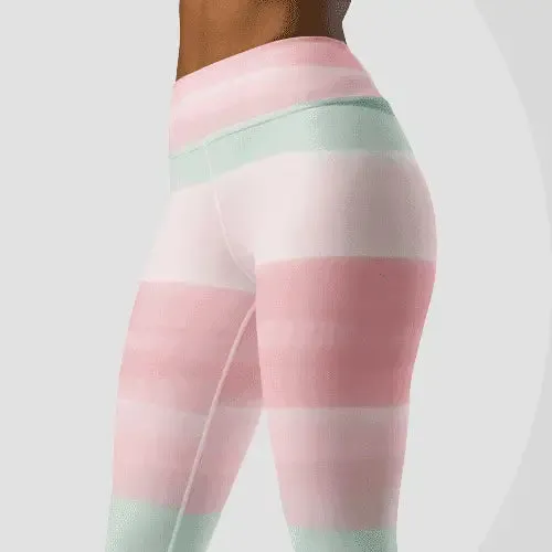 Pastel Rainbow Striped Yoga Leggings