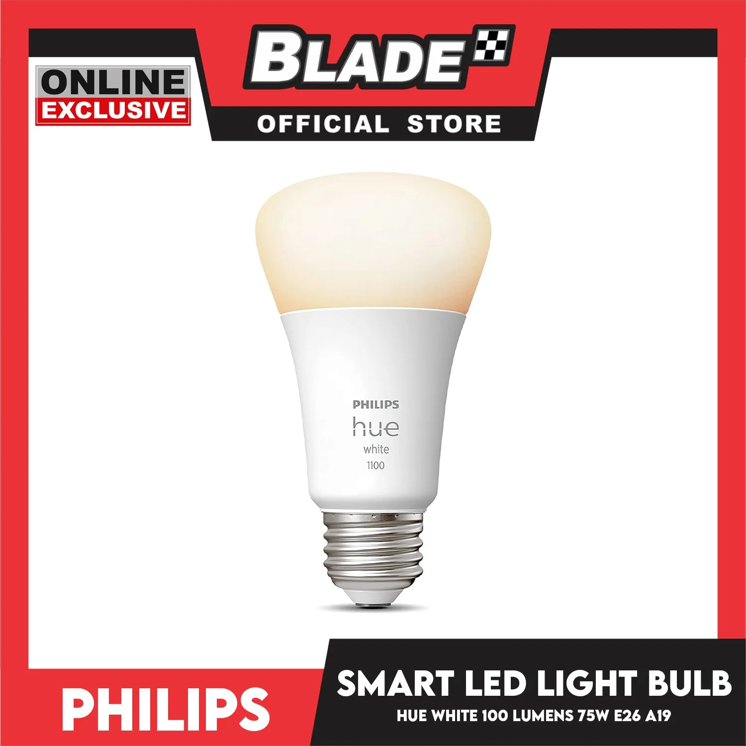 Philips Smart Led Light Bulb HUE (White) 100 Lumens 75W E26 A19