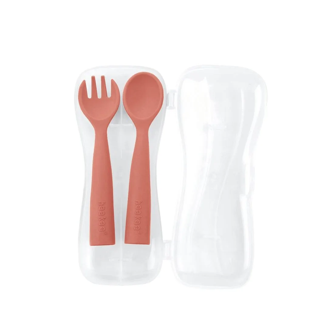 Set de cubiertos silicona flexible Haakaa