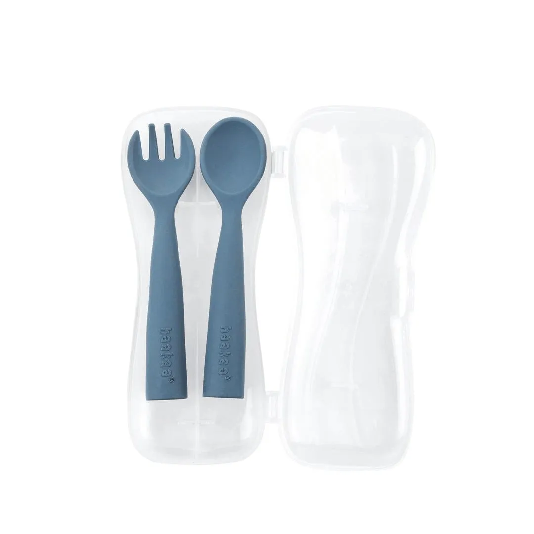 Set de cubiertos silicona flexible Haakaa