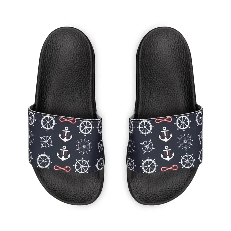 Ship Wheels Sandals with Removable Strap for Summer
