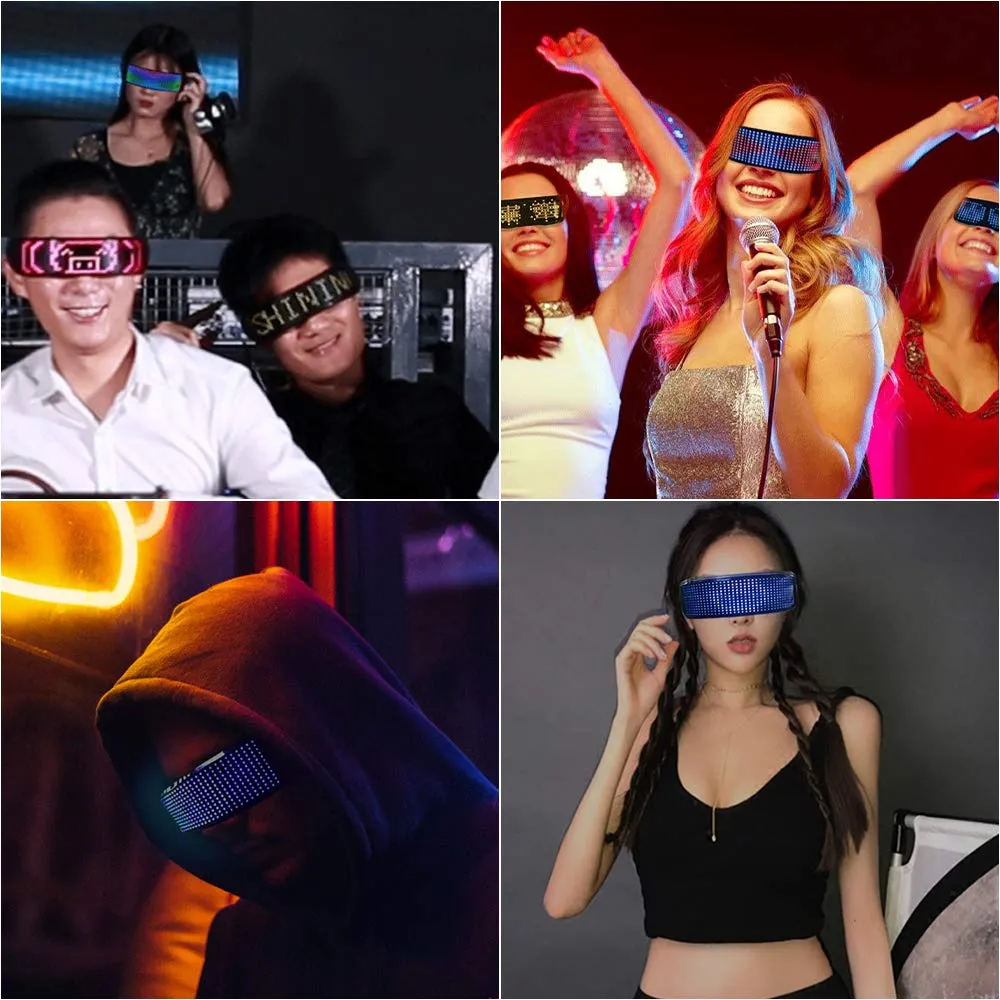 Woowooh Full Color LED Glasses Suitable For Rave Parties And Bars
