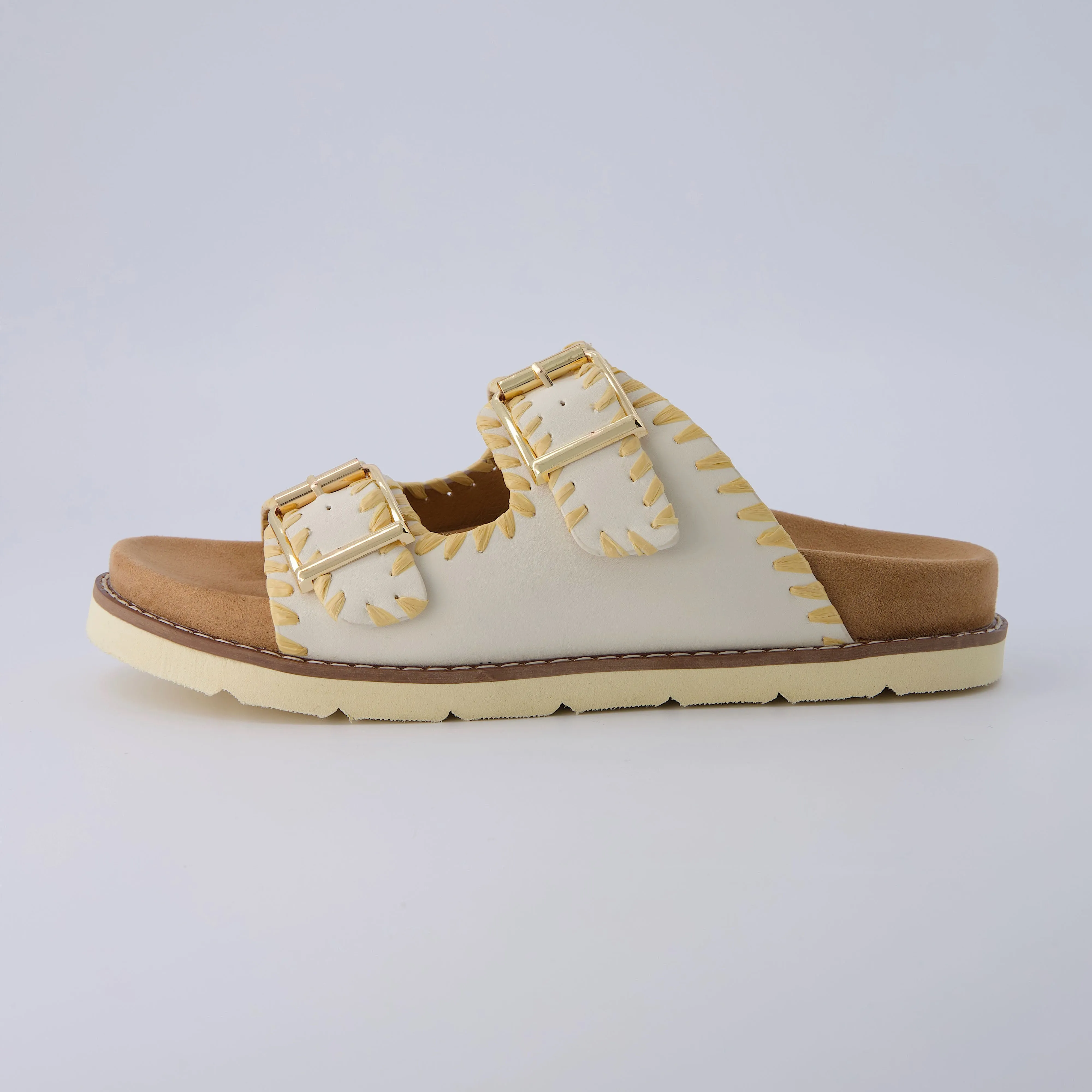 Wyatt Whipstitch Footbed Sandal