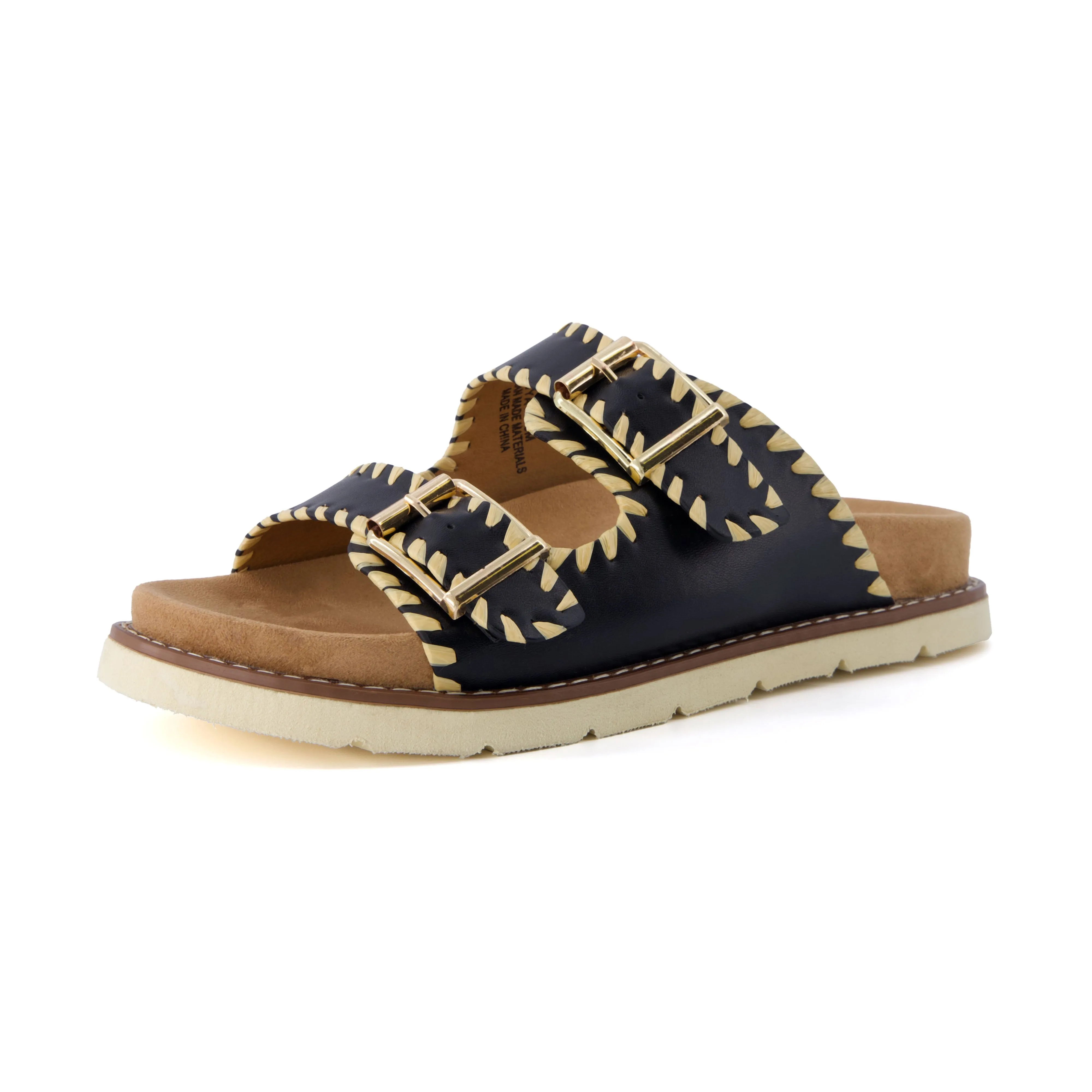 Wyatt Whipstitch Footbed Sandal